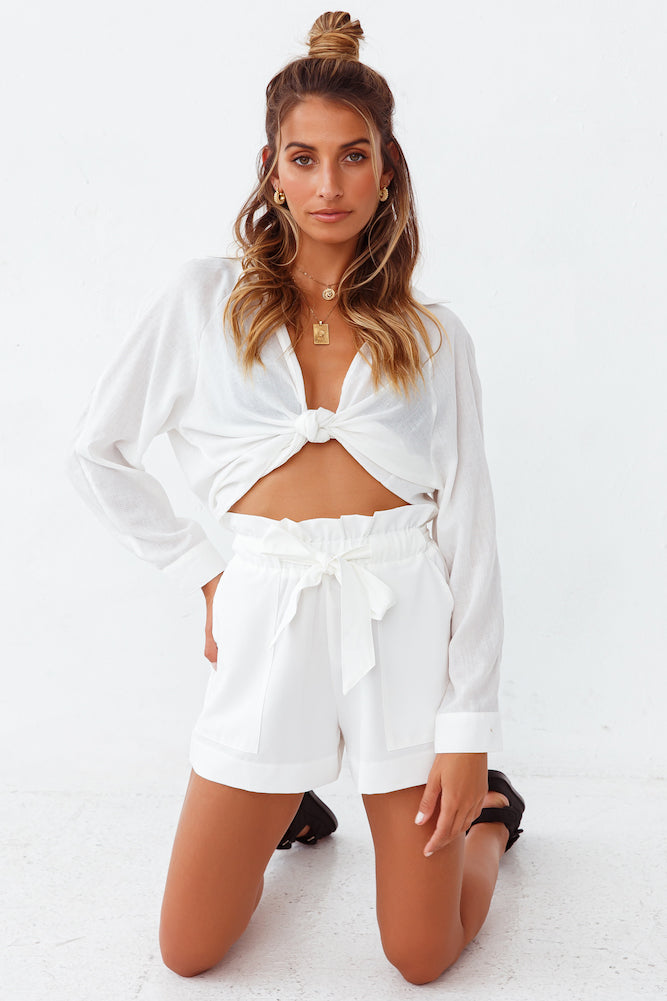 Lakeside Brunch Shorts White-Seaa Fashion