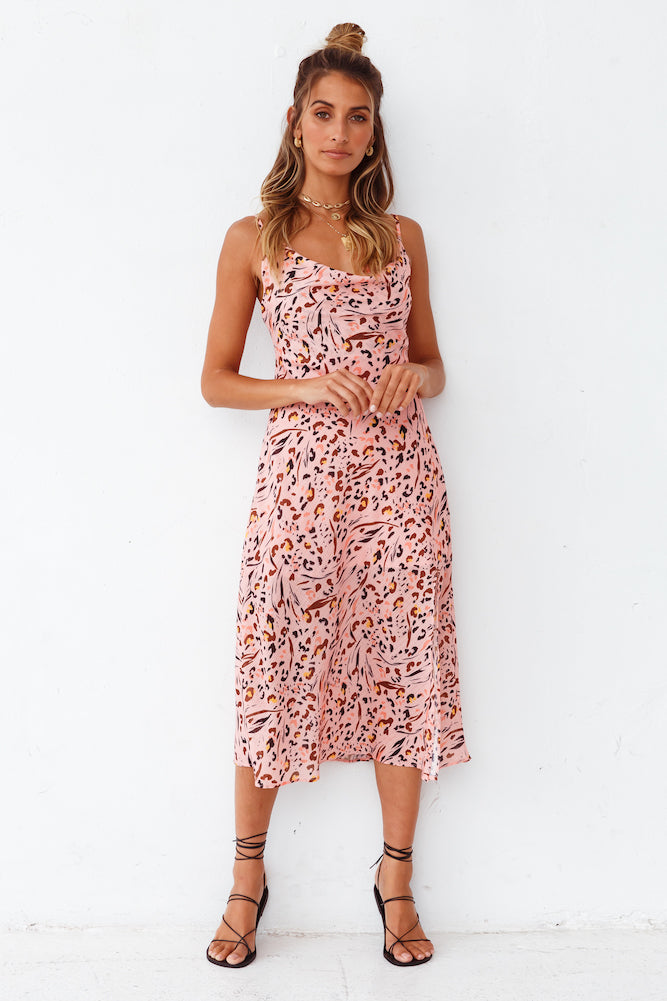 Viva La Vida Midi Dress Pink-Seaa Fashion