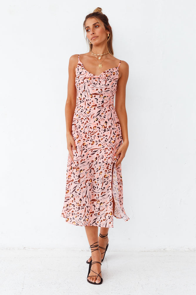 Viva La Vida Midi Dress Pink-Seaa Fashion