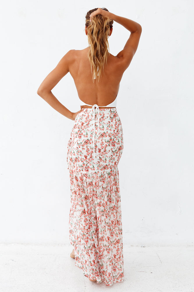 HELLO MOLLY Romance On The Horizon Maxi Skirt White-Seaa Fashion