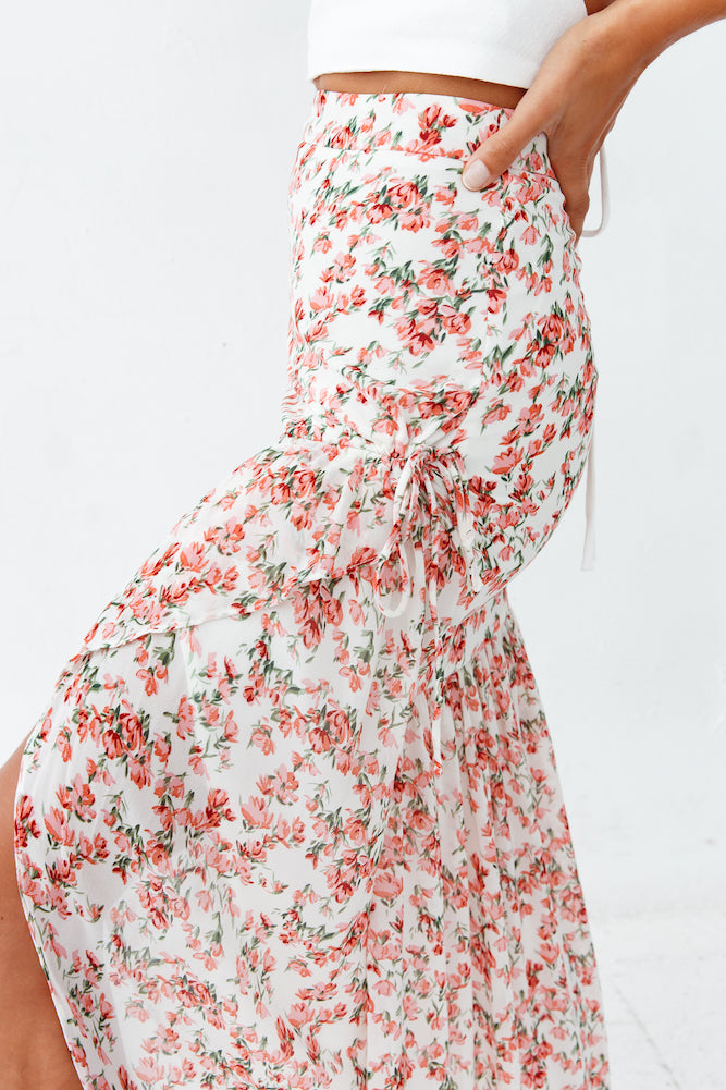 HELLO MOLLY Romance On The Horizon Maxi Skirt White-Seaa Fashion