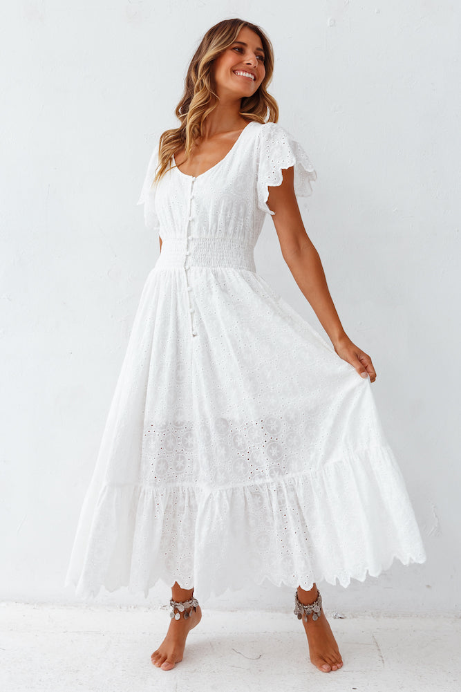 Chania Maxi Dress White-Seaa Fashion