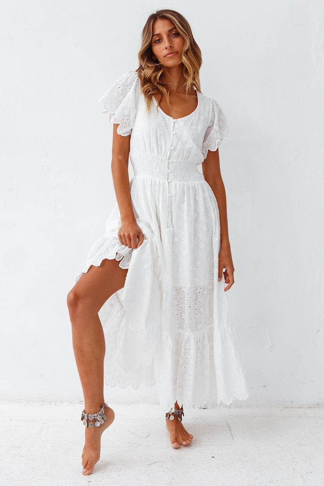 Chania Maxi Dress White-Seaa Fashion