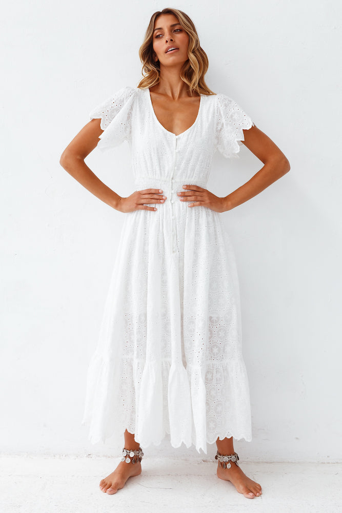 Chania Maxi Dress White-Seaa Fashion