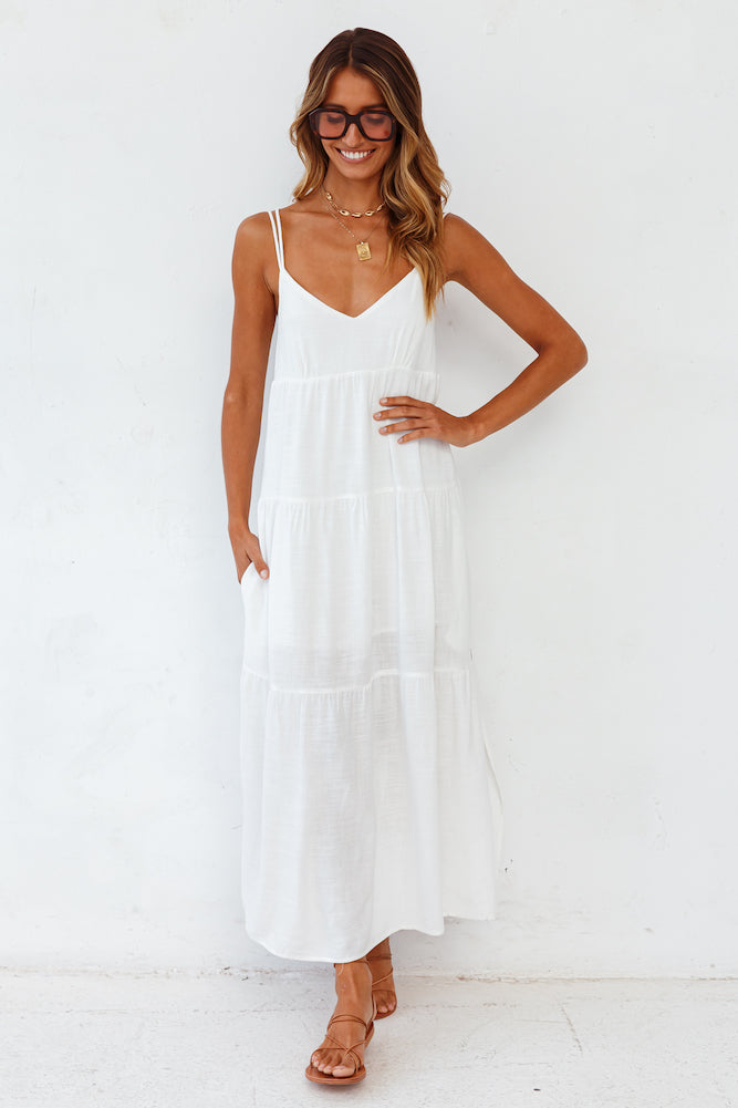 Carbell Maxi Dress White-Seaa Fashion