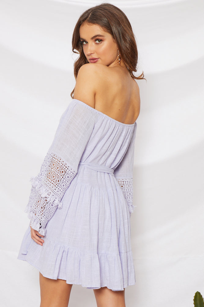Where The Skies Are Blue Dress Lavender-Seaa Fashion