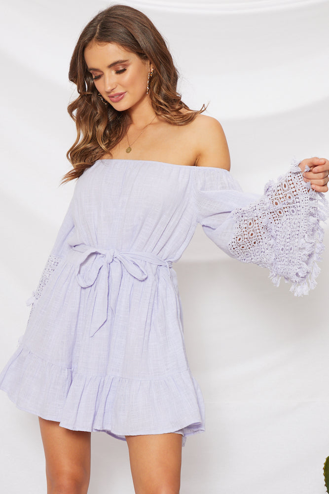 Where The Skies Are Blue Dress Lavender-Seaa Fashion