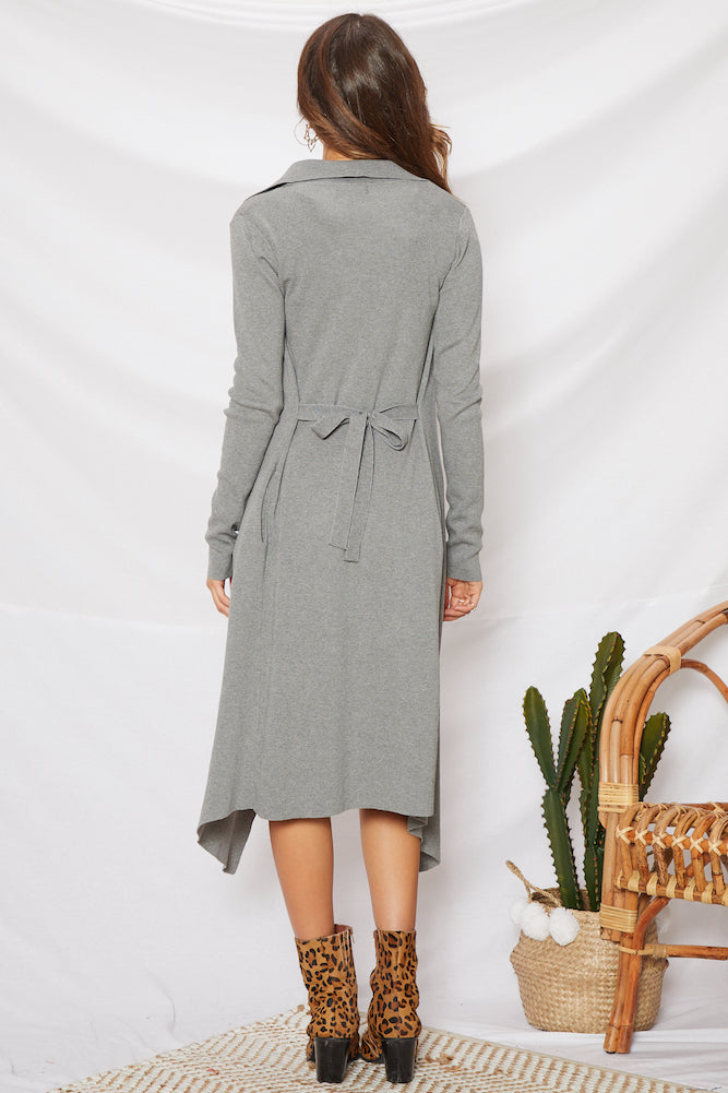 Burning Bridges Cardigan Grey-Seaa Fashion