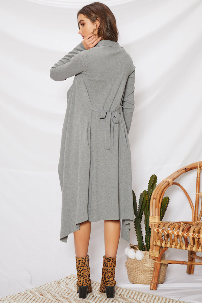 Burning Bridges Cardigan Grey-Seaa Fashion