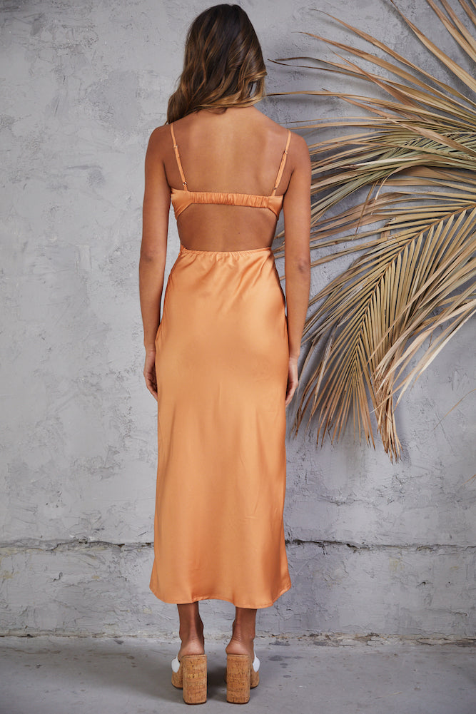 Until Sundown Maxi Dress Orange-Seaa Fashion
