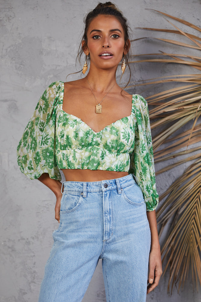 Seventh Heaven Crop Top Green-Seaa Fashion