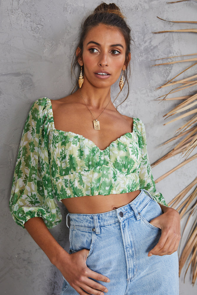 Seventh Heaven Crop Top Green-Seaa Fashion
