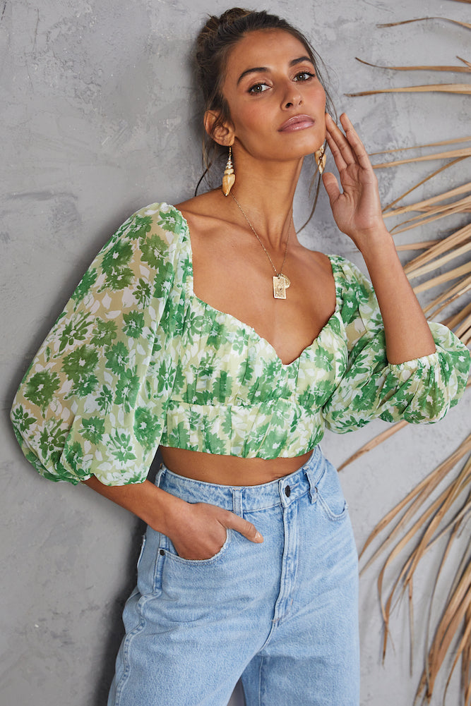Seventh Heaven Crop Top Green-Seaa Fashion