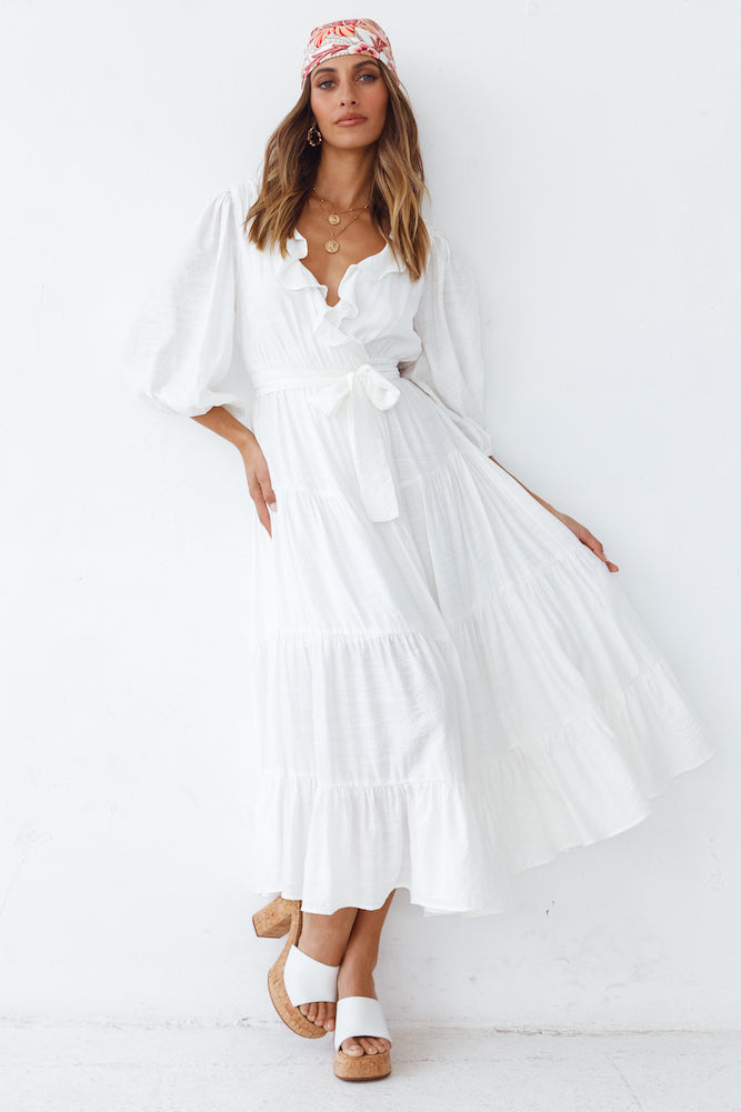 Blissful Moments Maxi Dress White-Seaa Fashion