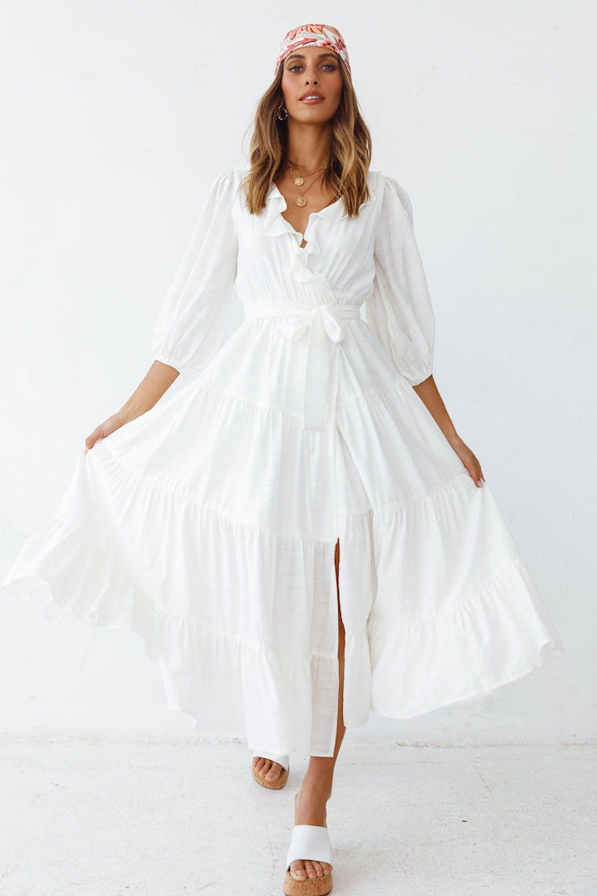 Blissful Moments Maxi Dress White-Seaa Fashion