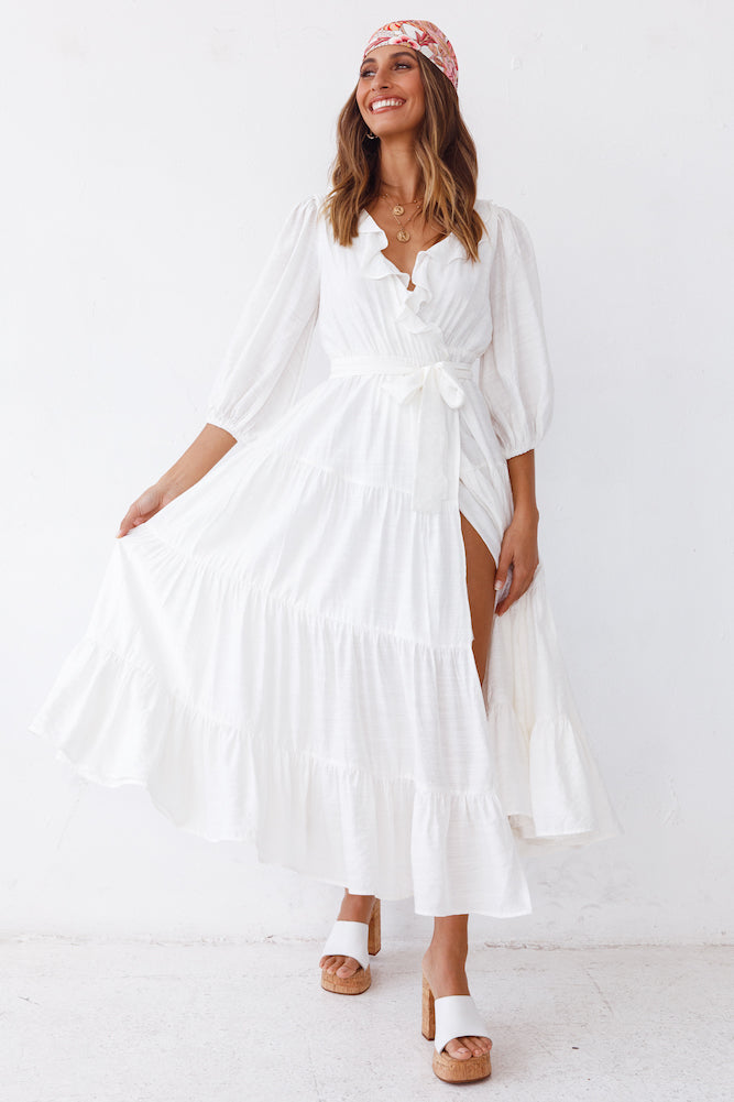 Blissful Moments Maxi Dress White-Seaa Fashion