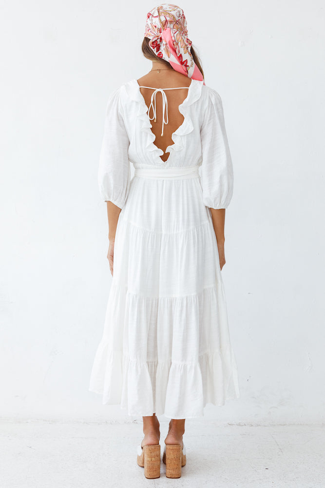 Blissful Moments Maxi Dress White-Seaa Fashion