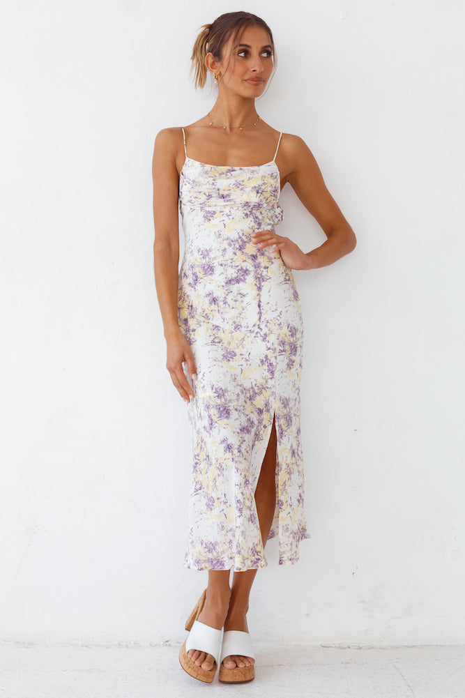 Aging Sun Maxi Dress Purple-Seaa Fashion