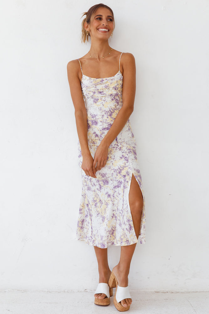 Aging Sun Maxi Dress Purple-Seaa Fashion