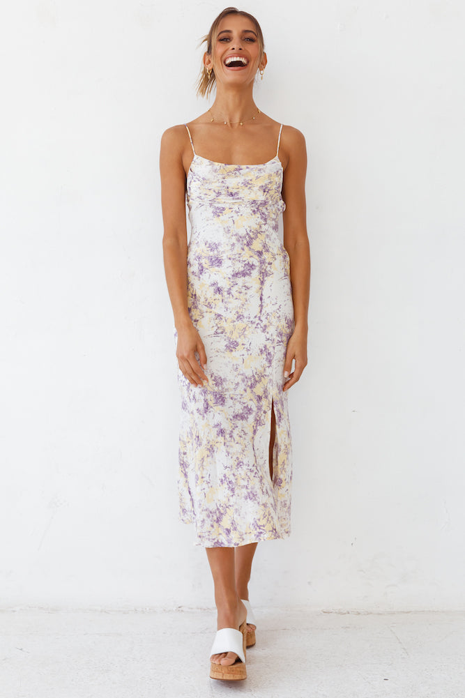 Aging Sun Maxi Dress Purple-Seaa Fashion