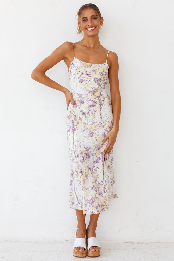 Aging Sun Maxi Dress Purple-Seaa Fashion
