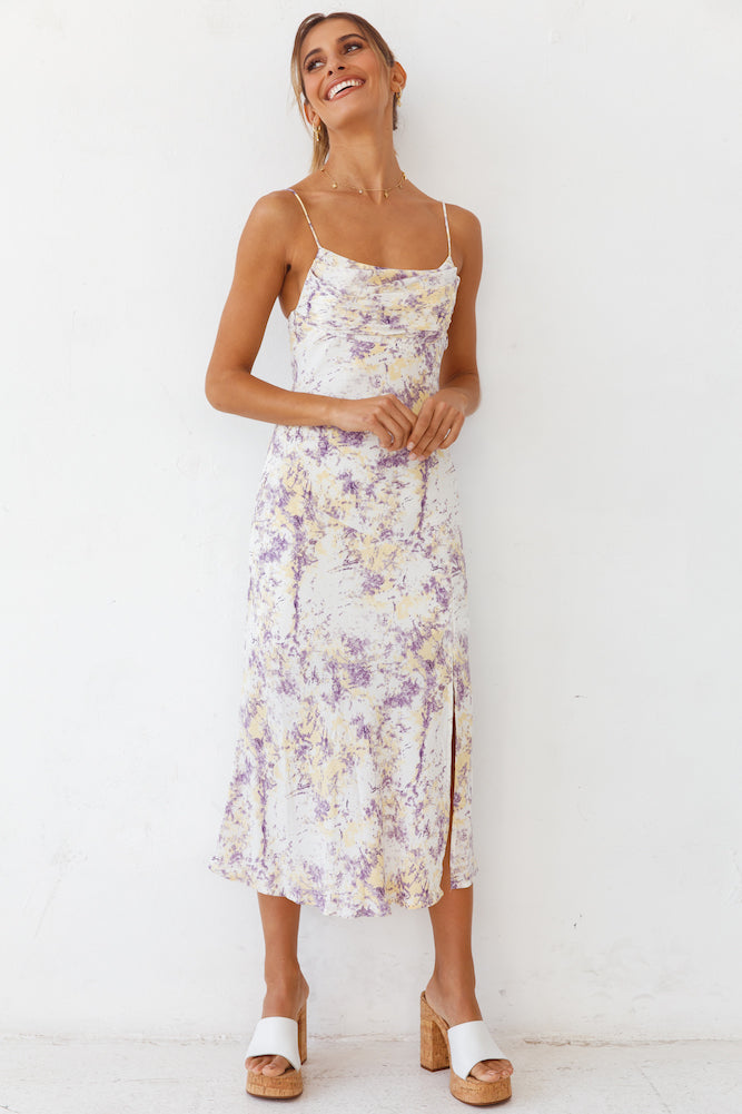 Aging Sun Maxi Dress Purple-Seaa Fashion