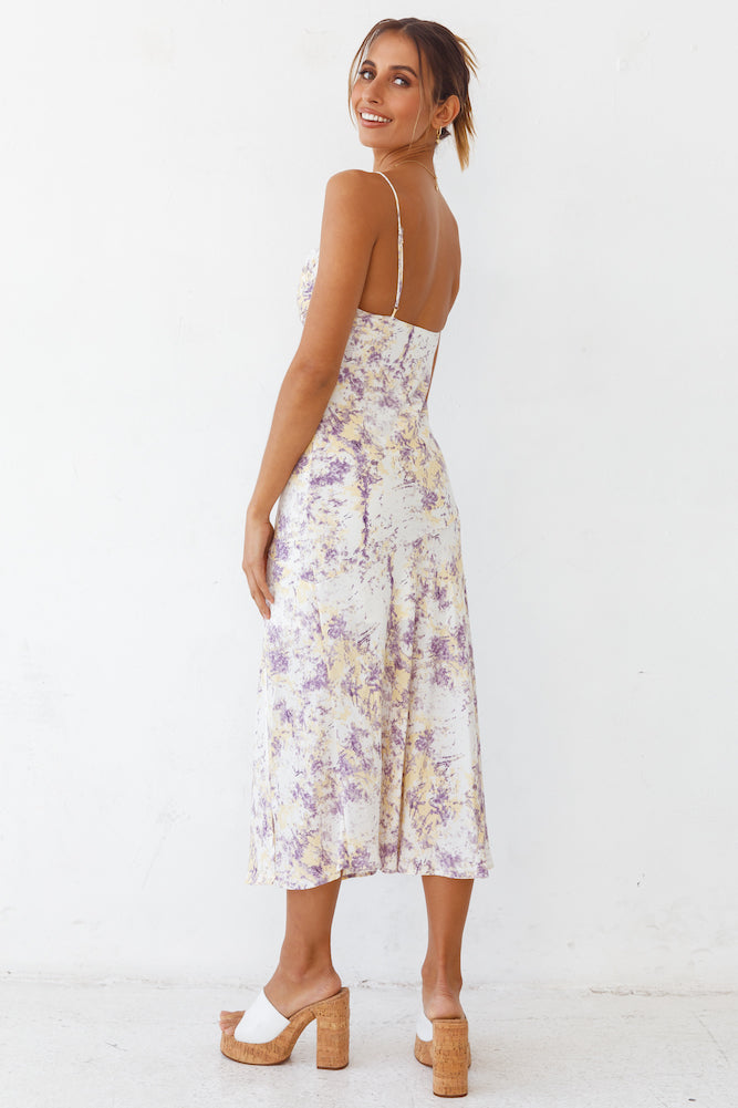 Aging Sun Maxi Dress Purple-Seaa Fashion
