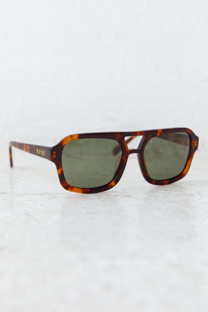 BANBÉ The Moss Sunglasses Havana Green-Seaa Fashion