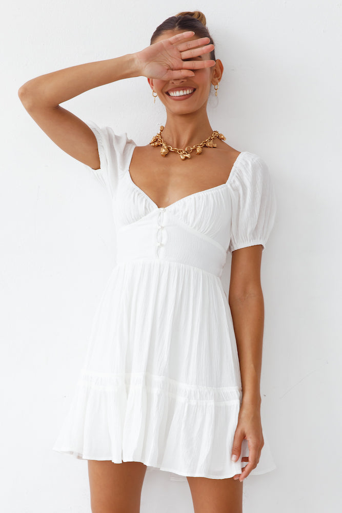 Wondering Dress White-Seaa Fashion