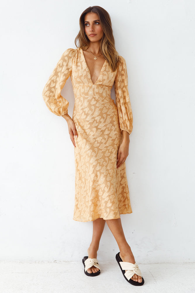 Alternative Plans Maxi Dress Tan-Seaa Fashion