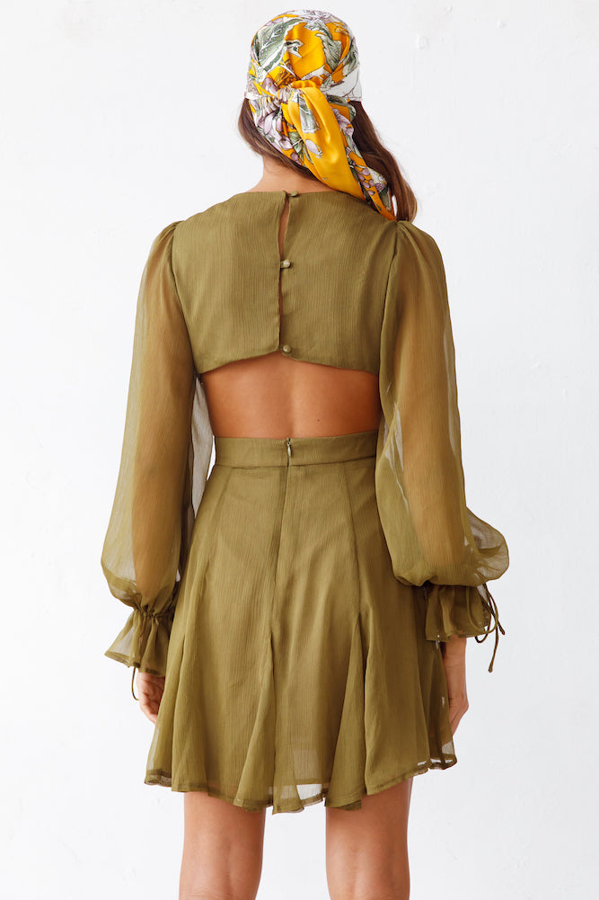 Athenia Dress Olive-Seaa Fashion