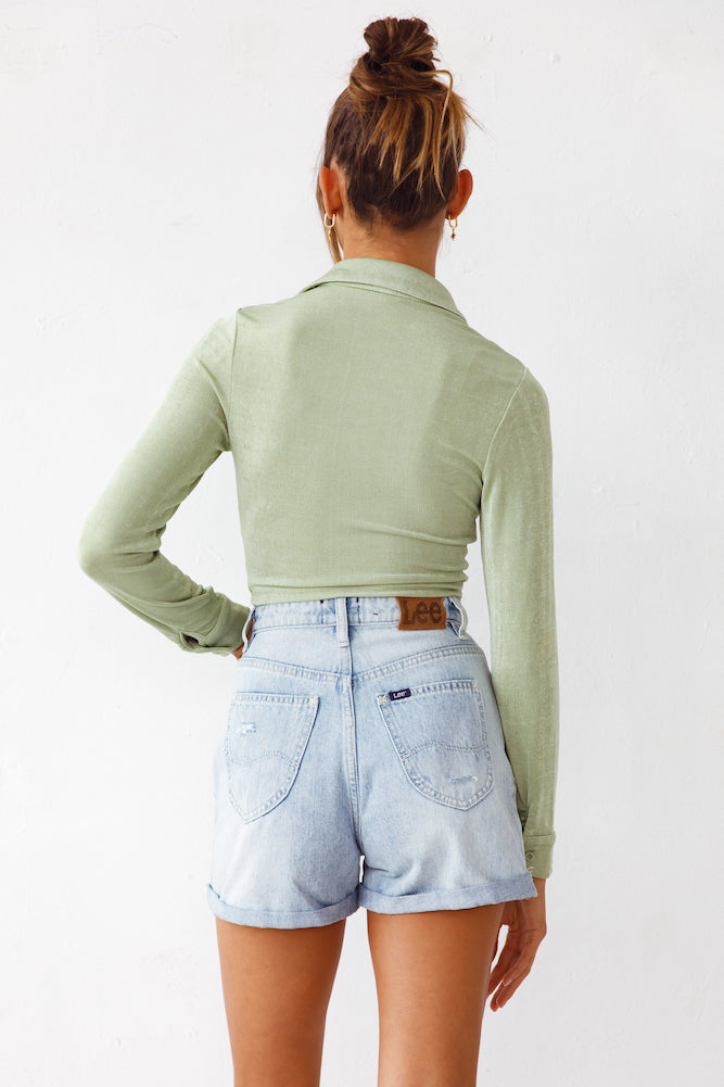 Feeling Good Crop Top Green-Seaa Fashion