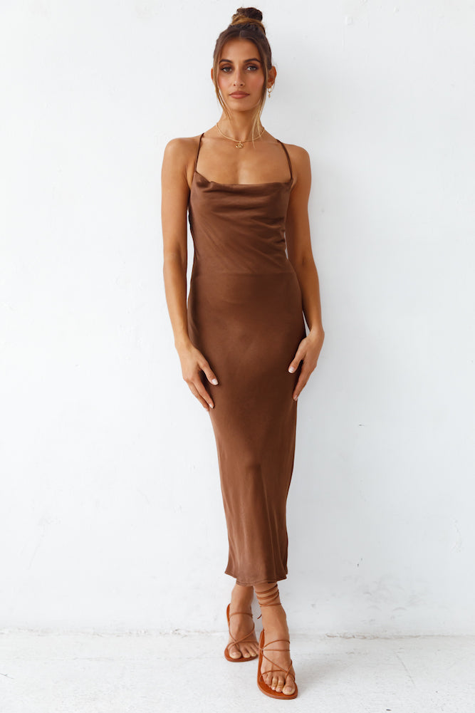 Sanctuary Maxi Dress Brown-Seaa Fashion