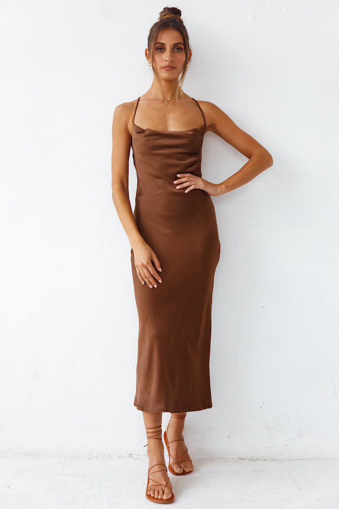Sanctuary Maxi Dress Brown-Seaa Fashion