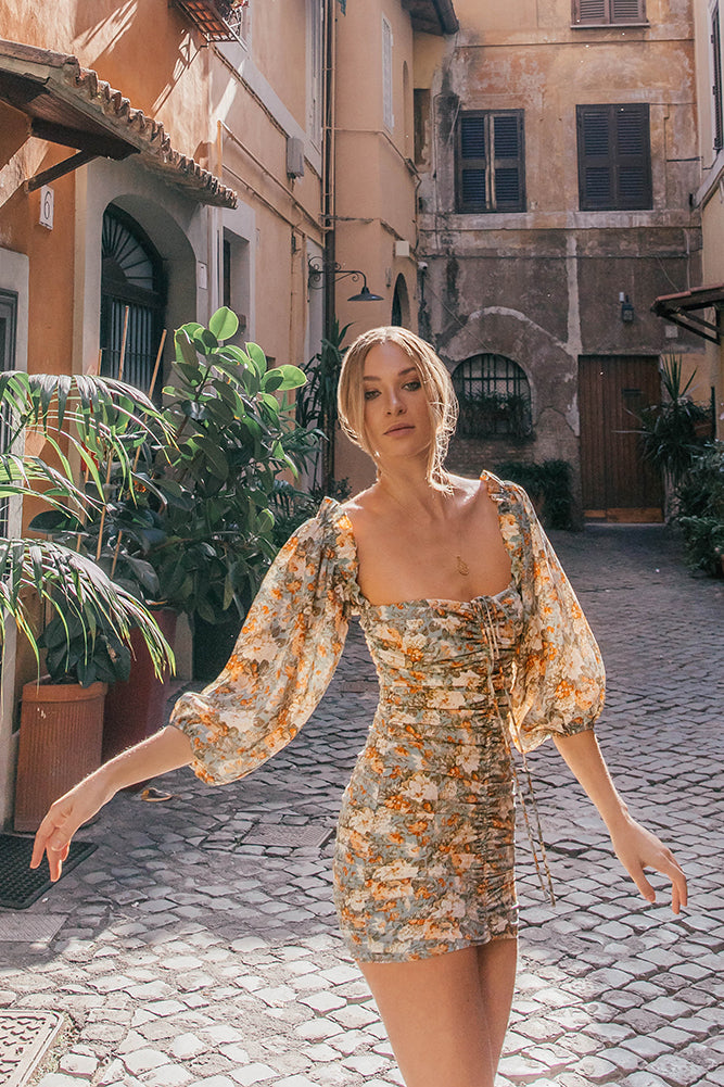 HELLO MOLLY Basque Country Dress Sage-Seaa Fashion