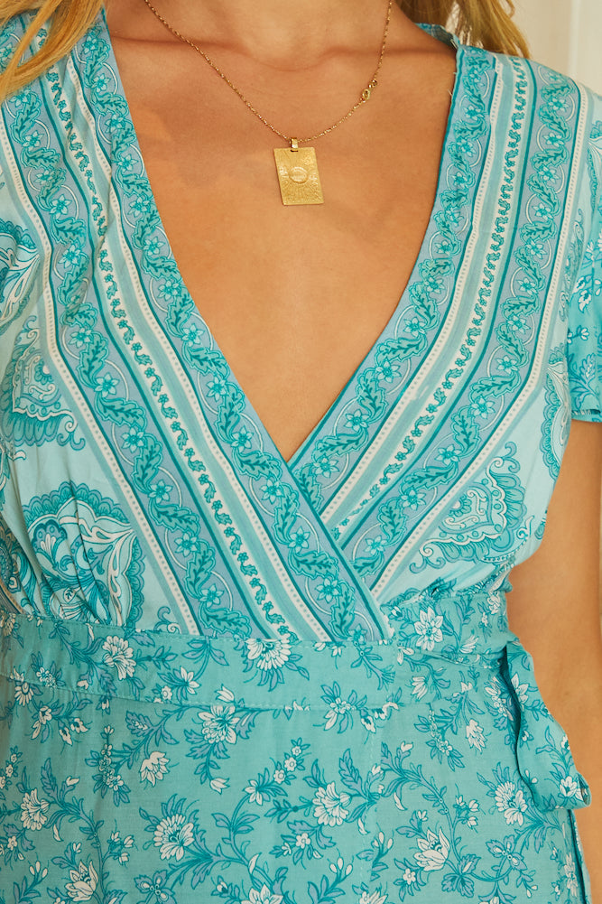 Abercorn Dress Aqua-Seaa Fashion