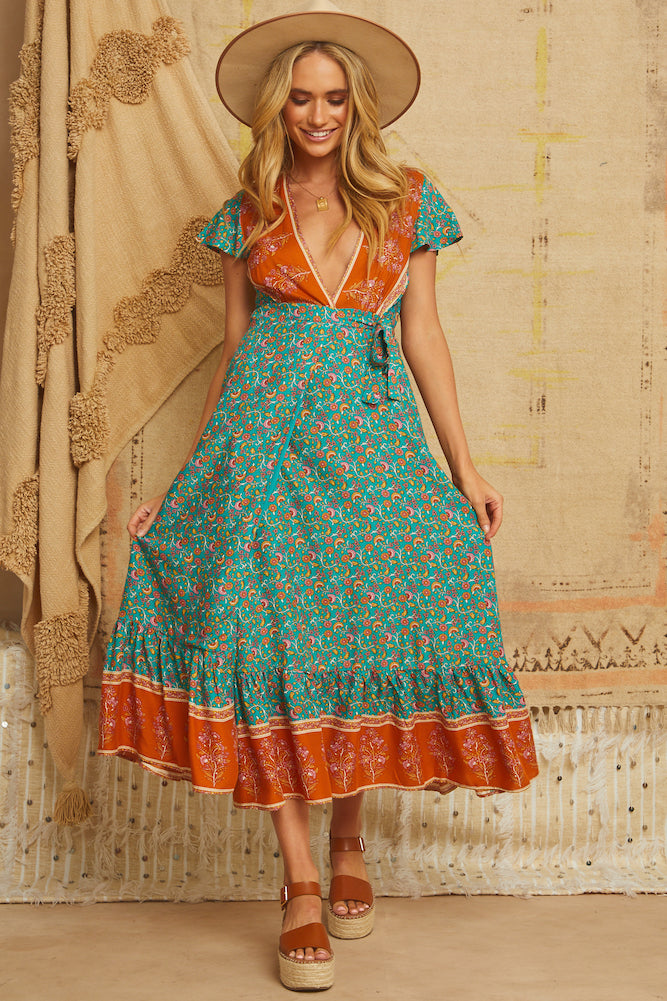 Wyncreek Midi Dress Jade-Seaa Fashion