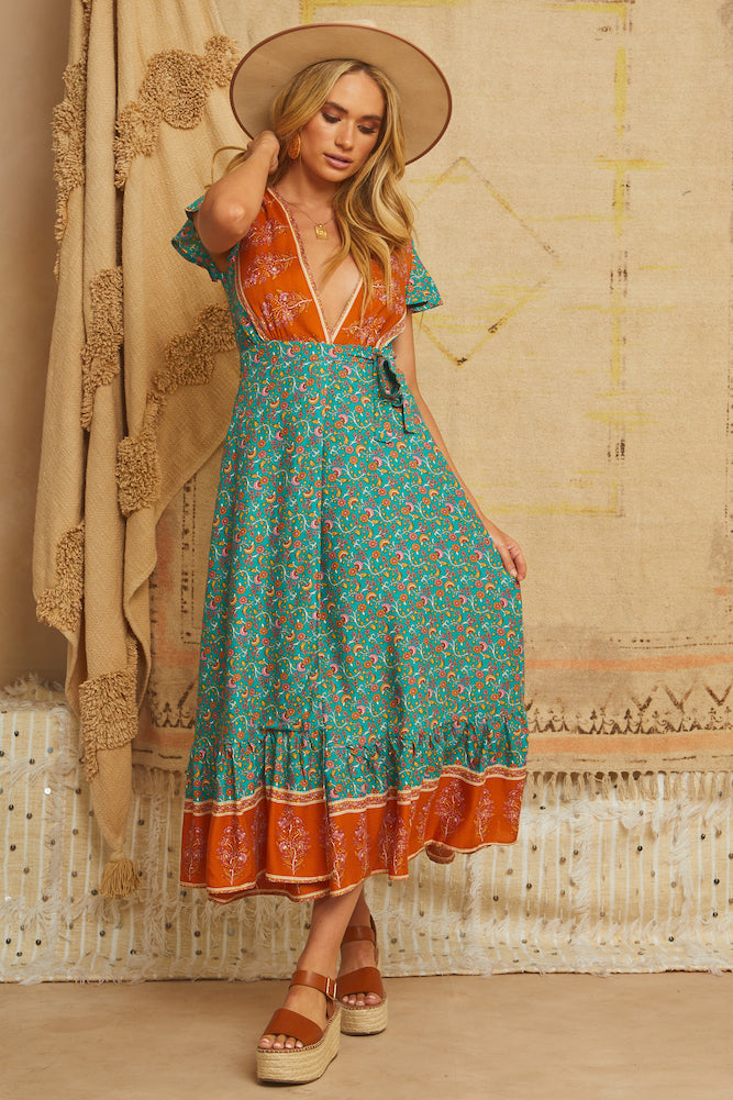 Wyncreek Midi Dress Jade-Seaa Fashion