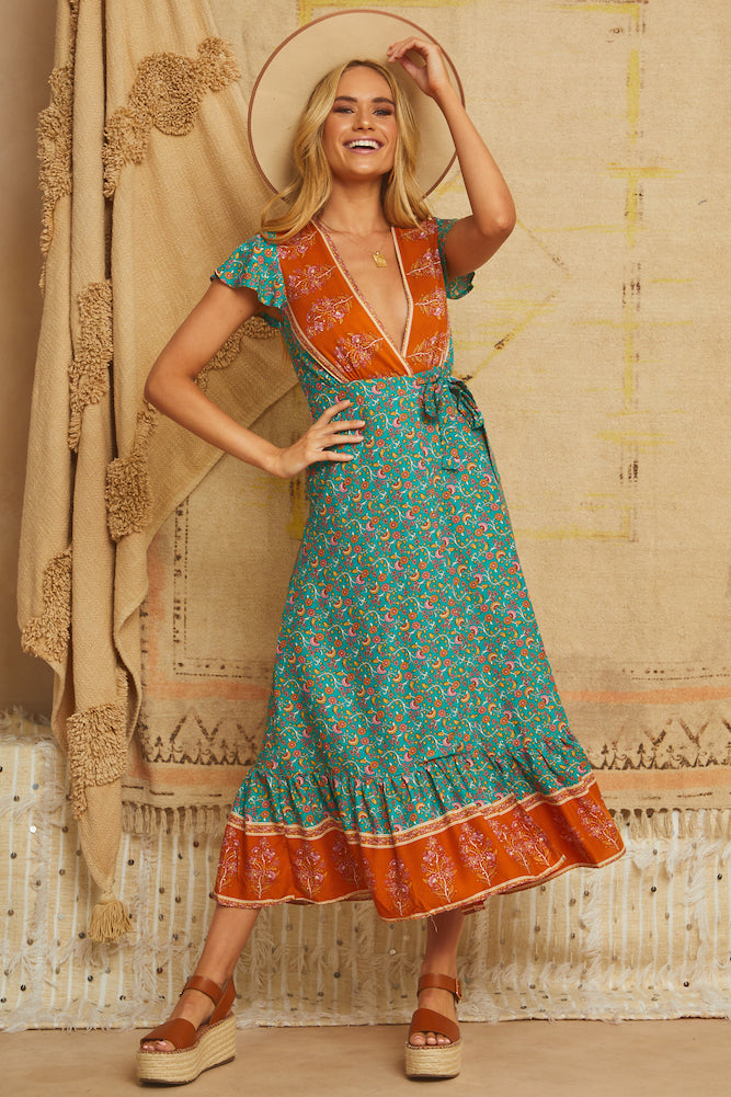 Wyncreek Midi Dress Jade-Seaa Fashion