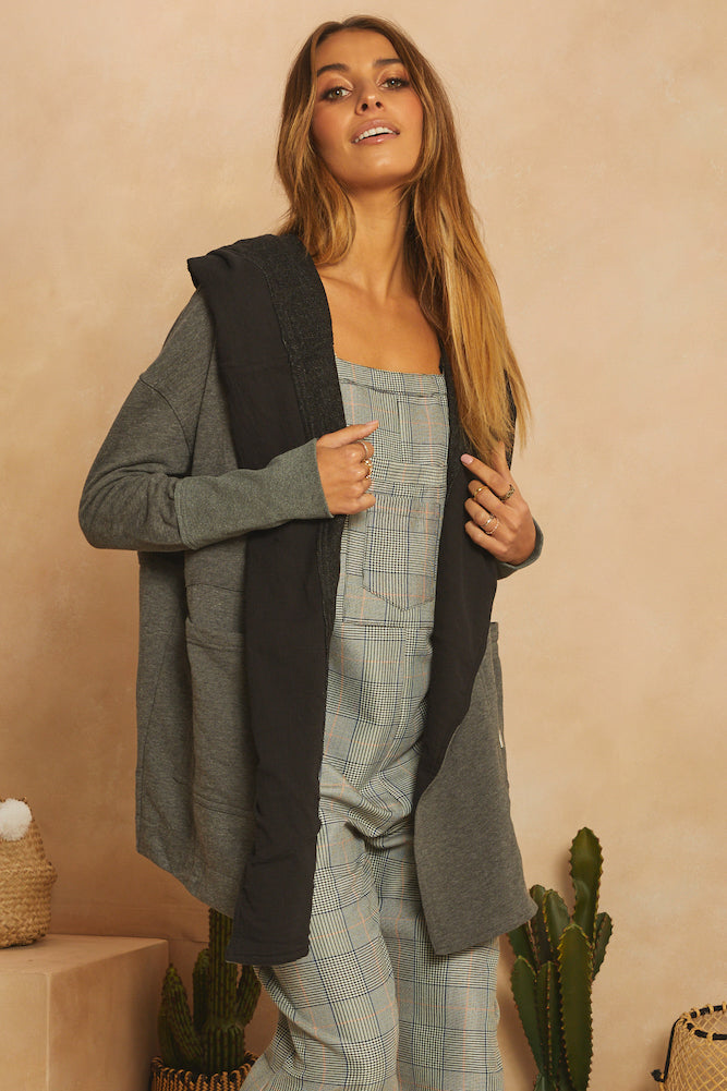 Run Into Flowers Jacket Grey-Seaa Fashion