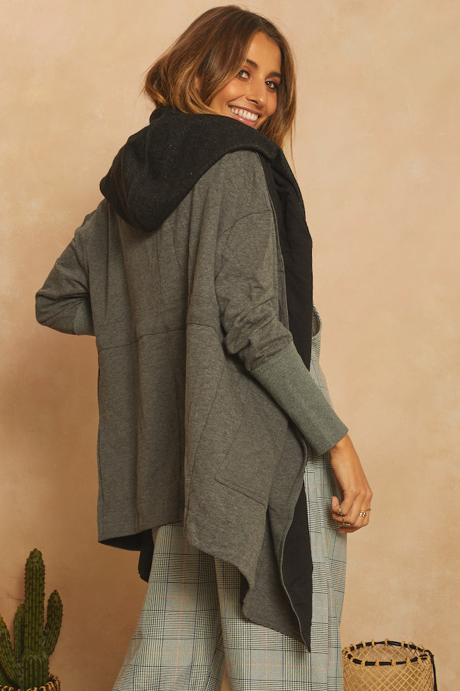 Run Into Flowers Jacket Grey-Seaa Fashion