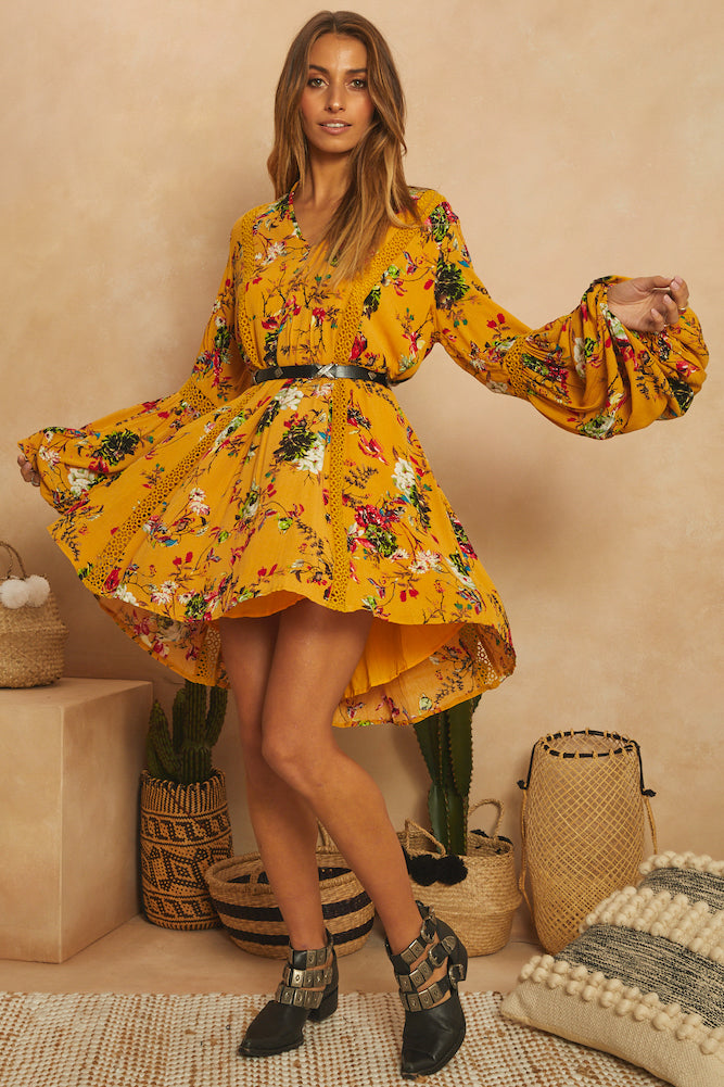 We Own The Sky Dress Mustard-Seaa Fashion