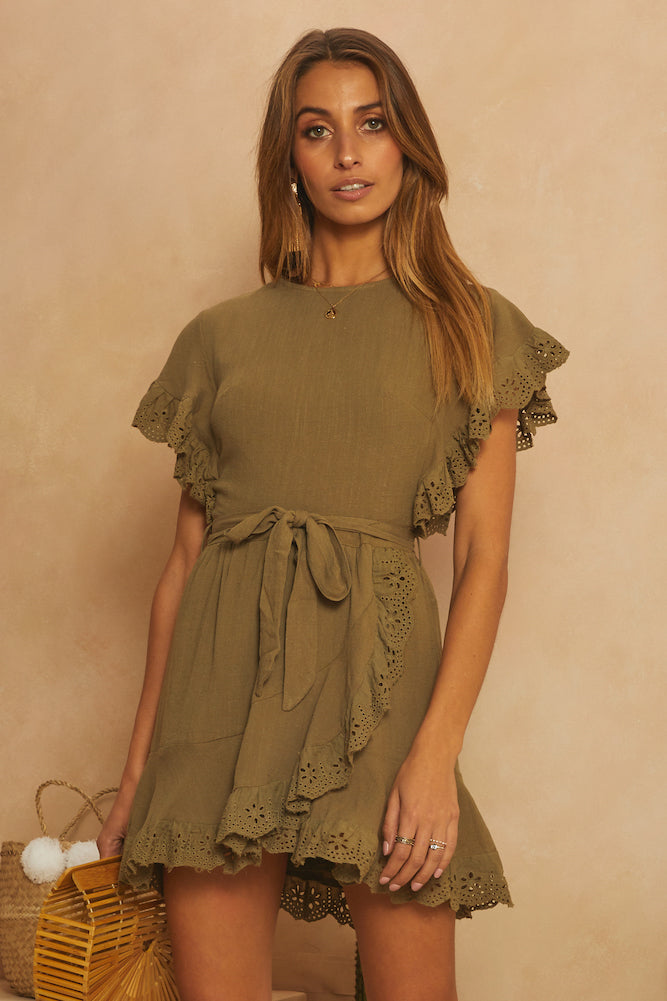 New Hampshire Dress Khaki-Seaa Fashion