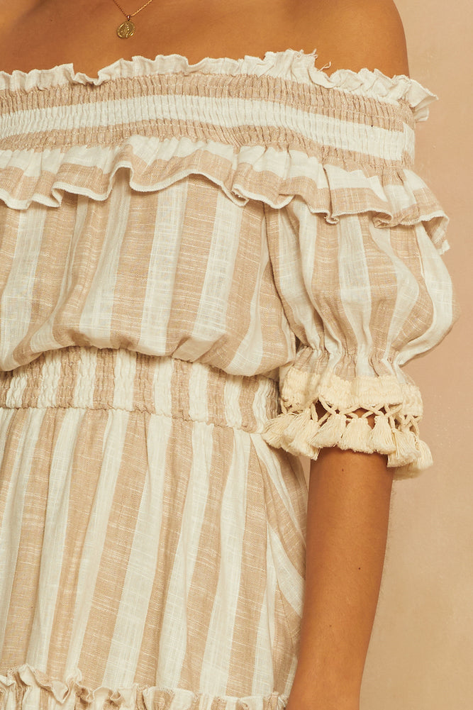 Close Call Dress Beige-Seaa Fashion