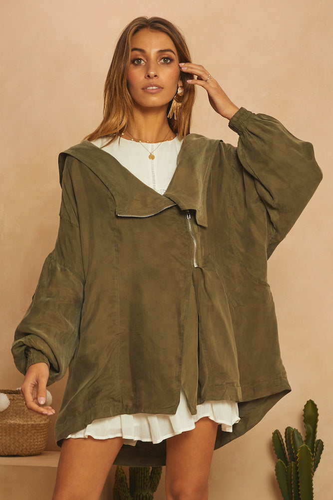 Every Open Eye Jacket Green-Seaa Fashion