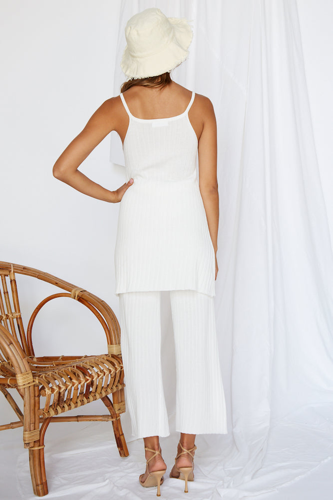 Orlando Ribbed Knit Set White-Seaa Fashion