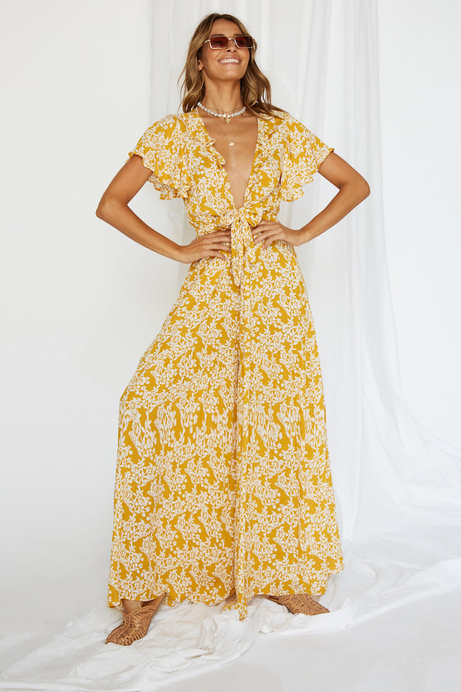 Night Blues Jumpsuit Mustard-Seaa Fashion