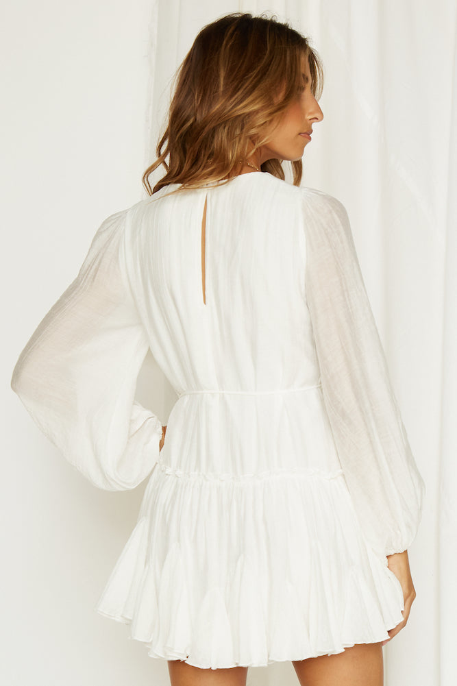 Downtown In The Evening Dress White-Seaa Fashion