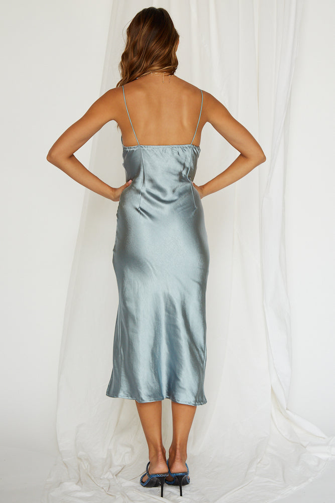Want Forever Midi Dress Sage-Seaa Fashion