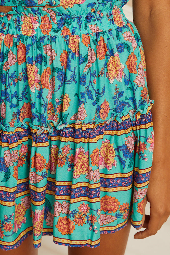 Harbour View Mini Skirt Turquoise-Seaa Fashion